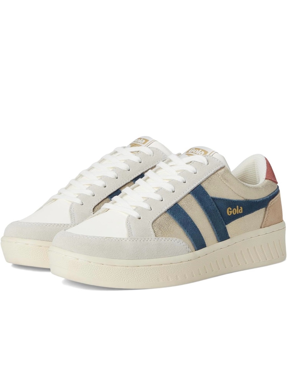 Gola Superslam off white with muted gold upper size 8